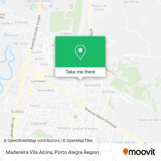Madereira Vila Alcina map
