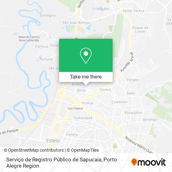 Serviço de Registro Público de Sapucaia map