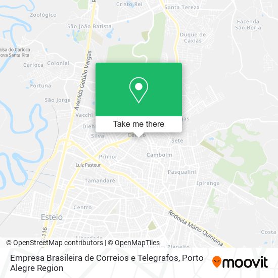 Mapa Empresa Brasileira de Correios e Telegrafos