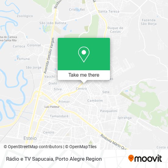 Rádio e TV Sapucaia map