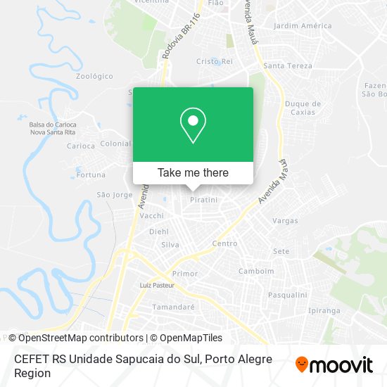 CEFET RS Unidade Sapucaia do Sul map