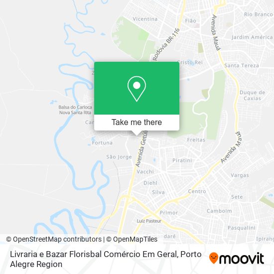 Livraria e Bazar Florisbal Comércio Em Geral map