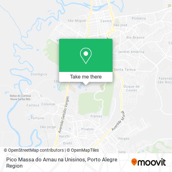 Mapa Pico Massa do Amau na Unisinos