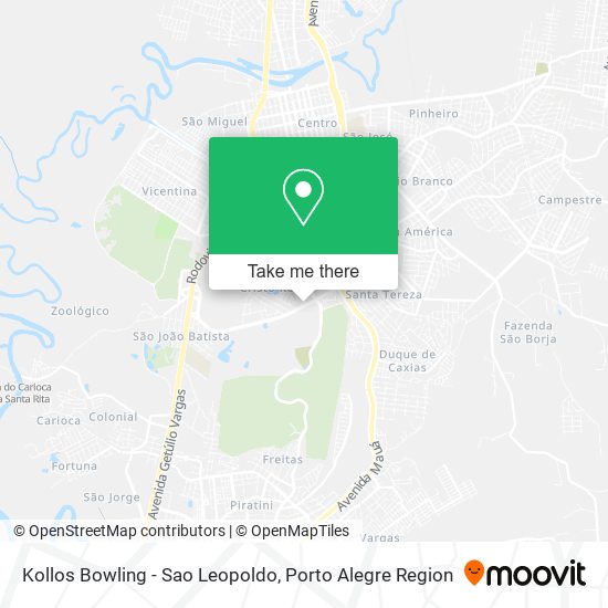 Mapa Kollos Bowling - Sao Leopoldo