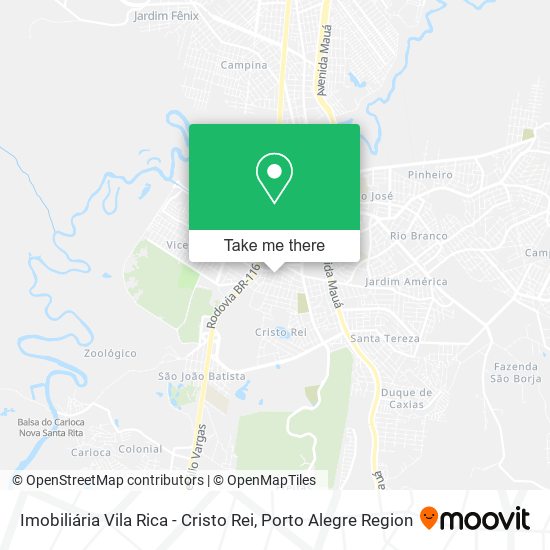 Mapa Imobiliária Vila Rica - Cristo Rei