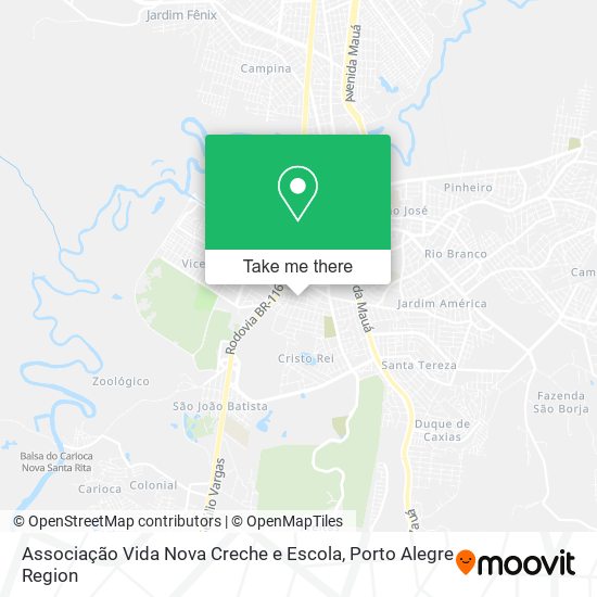 Mapa Associação Vida Nova Creche e Escola