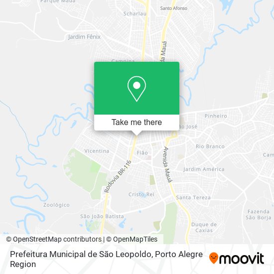 Mapa Prefeitura Municipal de São Leopoldo