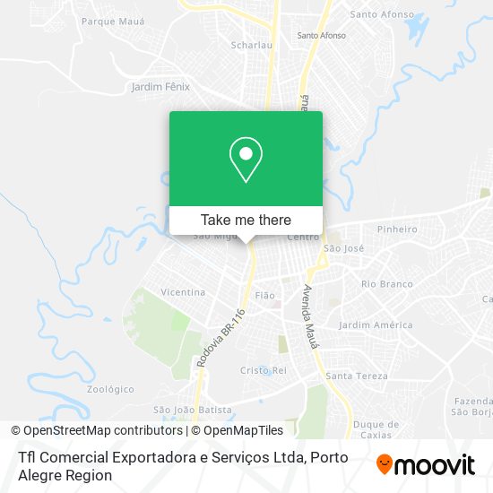 Tfl Comercial Exportadora e Serviços Ltda map