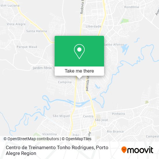 Mapa Centro de Treinamento Tonho Rodrigues