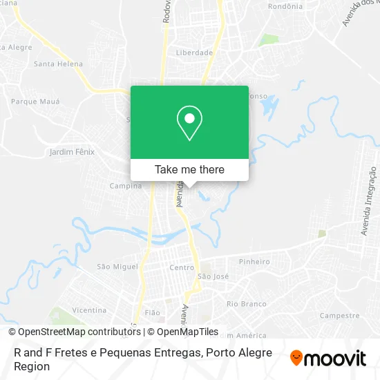 R and F Fretes e Pequenas Entregas map