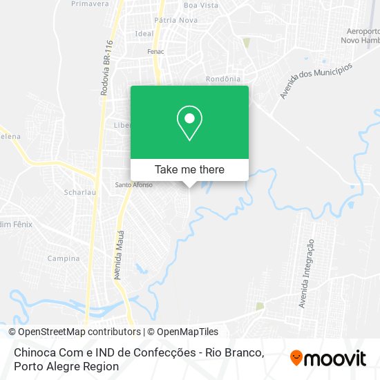 Mapa Chinoca Com e IND de Confecções - Rio Branco