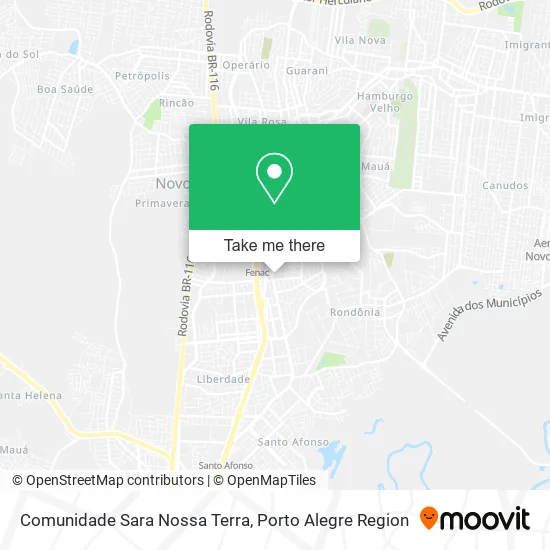 Comunidade Sara Nossa Terra map