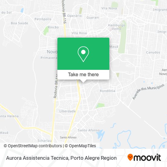 Aurora Assistencia Tecnica map