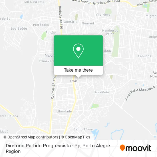 Diretorio Partido Progressista - Pp map