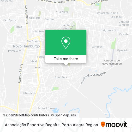 Mapa Associação Esportiva Degafut