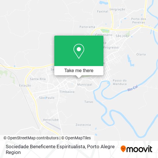 Mapa Sociedade Beneficente Espiritualista