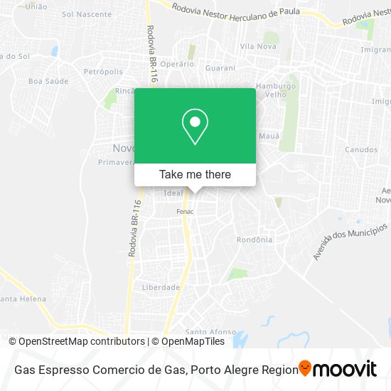 Mapa Gas Espresso Comercio de Gas