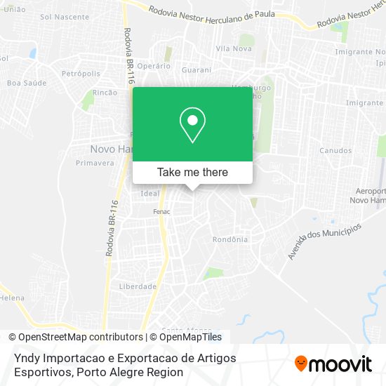 Yndy Importacao e Exportacao de Artigos Esportivos map