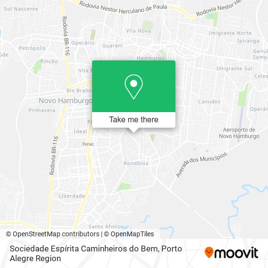 Mapa Sociedade Espírita Caminheiros do Bem