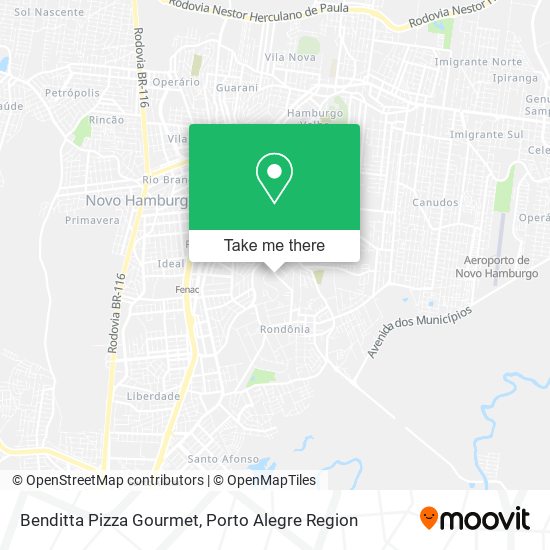 Mapa Benditta Pizza Gourmet