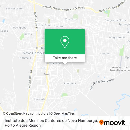 Mapa Instituto dos Meninos Cantores de Novo Hamburgo