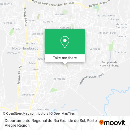 Departamento Regional do Rio Grande do Sul map