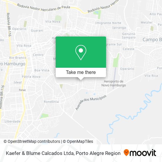 Mapa Kaefer & Blume Calcados Ltda