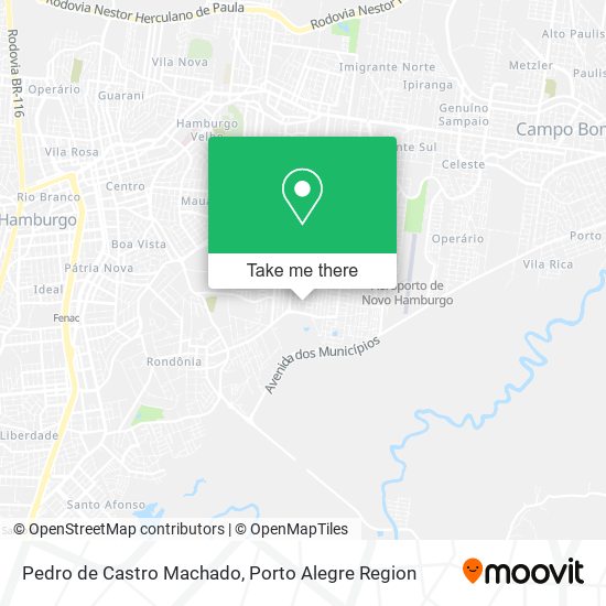 Pedro de Castro Machado map