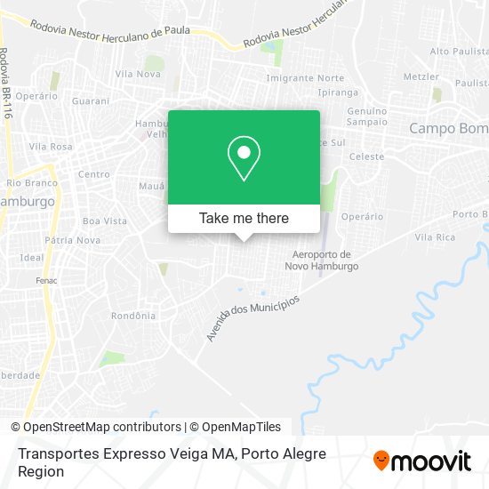 Mapa Transportes Expresso Veiga MA