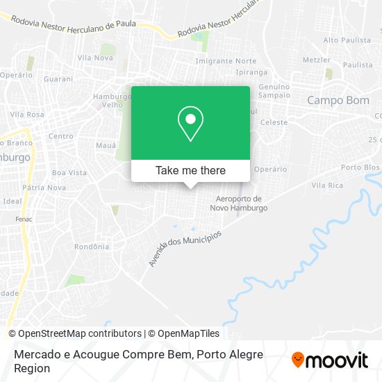 Mapa Mercado e Acougue Compre Bem