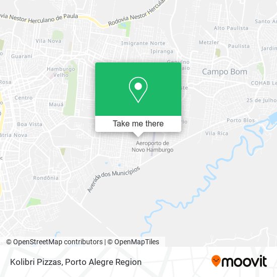 Kolibri Pizzas map