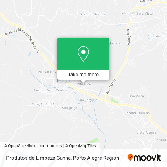 Produtos de Limpeza Cunha map