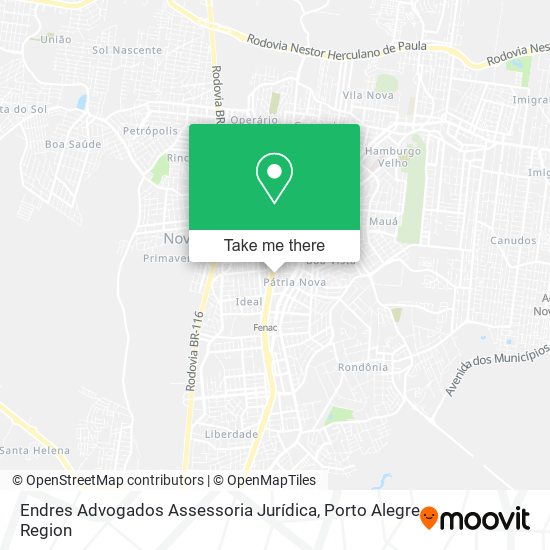 Mapa Endres Advogados Assessoria Jurídica