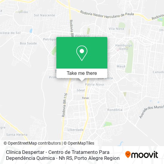 Clínica Despertar - Centro de Tratamento Para Dependência Química - Nh RS map