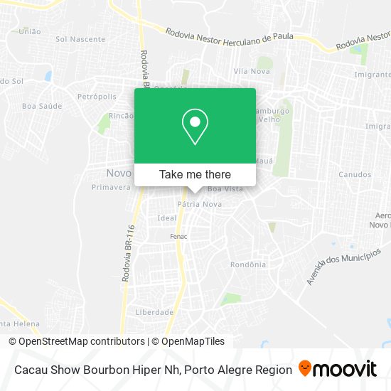 Cacau Show Bourbon Hiper Nh map