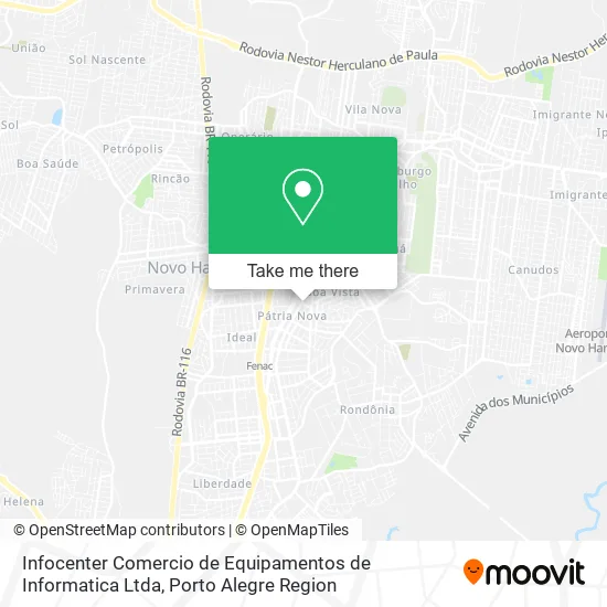 Infocenter Comercio de Equipamentos de Informatica Ltda map