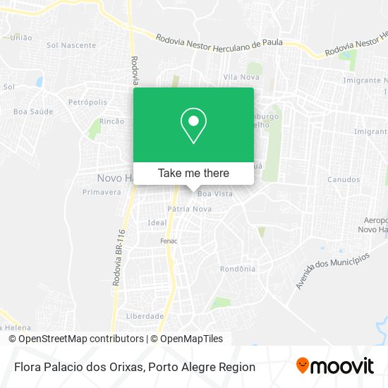 Flora Palacio dos Orixas map