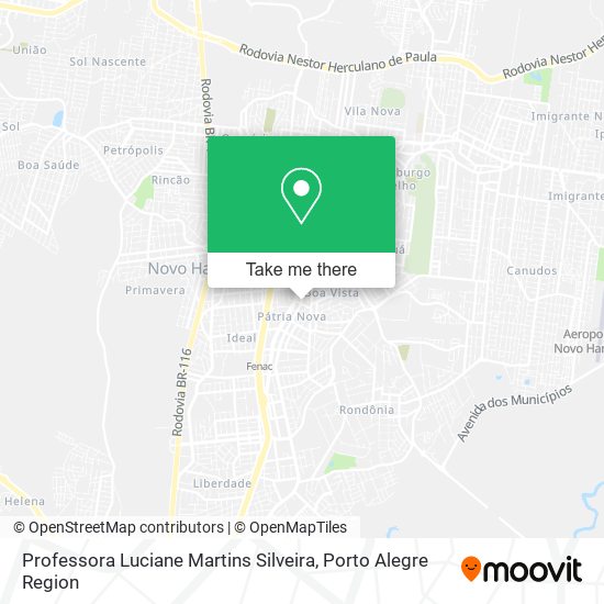 Professora Luciane Martins Silveira map