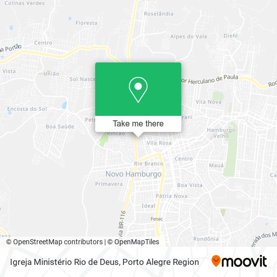 Mapa Igreja Ministério Rio de Deus