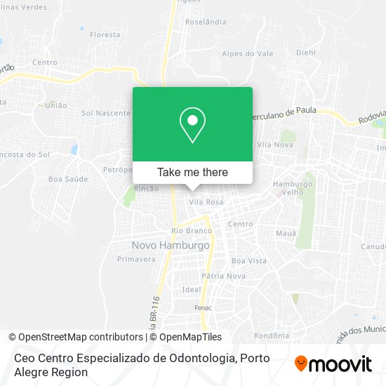 Ceo Centro Especializado de Odontologia map