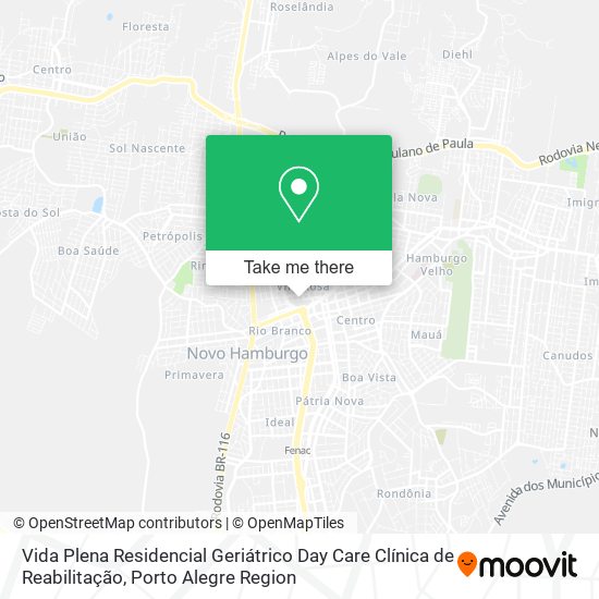 Mapa Vida Plena Residencial Geriátrico Day Care Clínica de Reabilitação