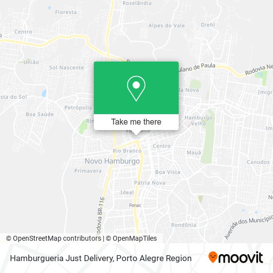 Mapa Hamburgueria Just Delivery