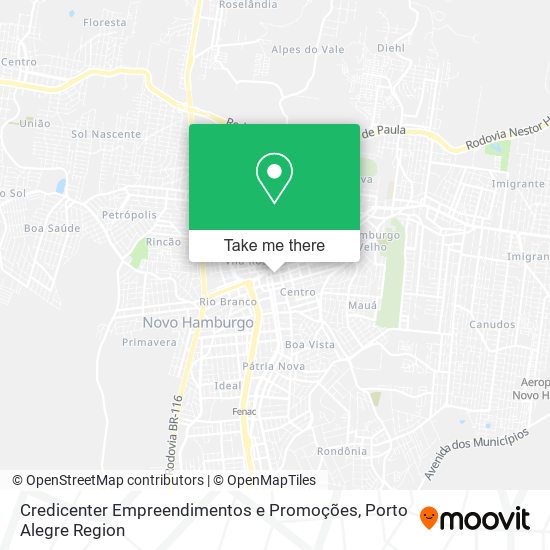 Mapa Credicenter Empreendimentos e Promoções