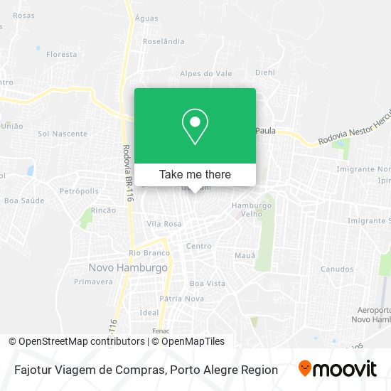 Fajotur Viagem de Compras map
