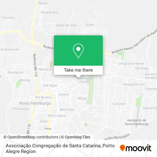 Mapa Associação Congregação de Santa Catarina