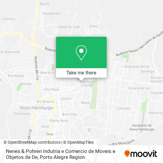 Mapa Nenes & Pohren Indutria e Comercio de Moveis e Objetos de De