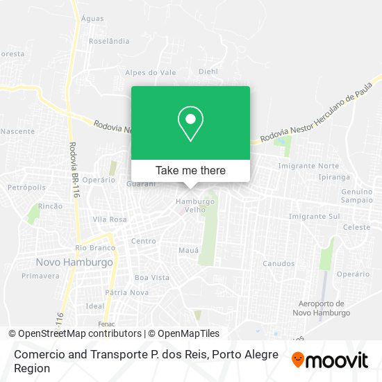 Comercio and Transporte P. dos Reis map