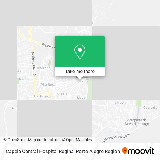 Capela Central Hospital Regina map