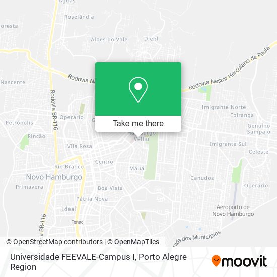 Mapa Universidade FEEVALE-Campus I