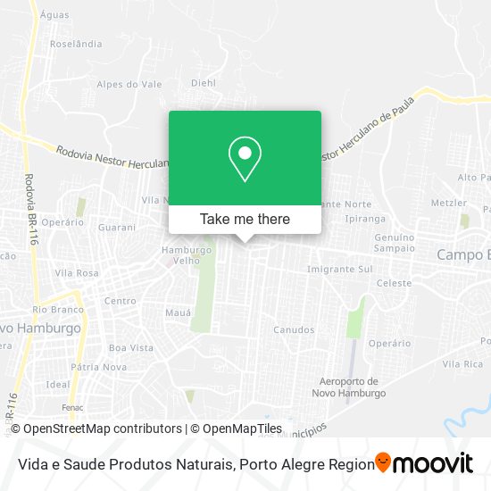 Vida e Saude Produtos Naturais map